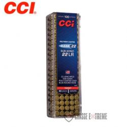 100 Munitions CCI Subsonic Target Bleu Polycoat Cal 22 Lr 40Gr LRN
