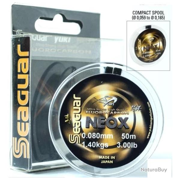 FIL FLUORO SEAGUAR NEOX 50M 0.18mm - 5.20kg