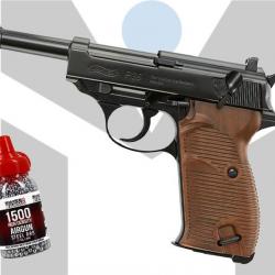 Pack Pistolet P38 Noir CO2 4.5mm Walther