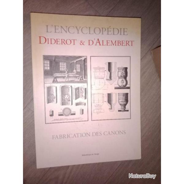 encyclopedie diderot d'alembert fabrication des canons