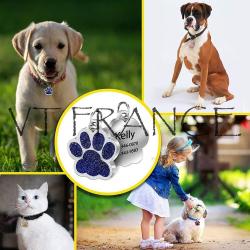 Medaille Plaque d Indentification Chien Chat Personnalise, Modele: Au Choix