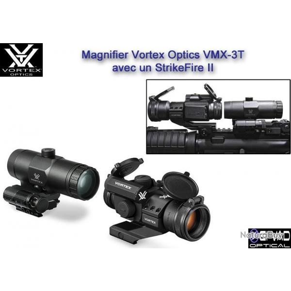 Pack VORTEX 2 - Point Rouge StrikeFire II (LED upgrade) + Magnifier VMX-3T