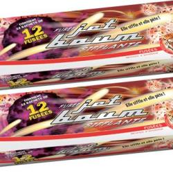 2X Boîte de 12 paquets de 12 X fusées sifflantes "Jet Boum" - Artifice