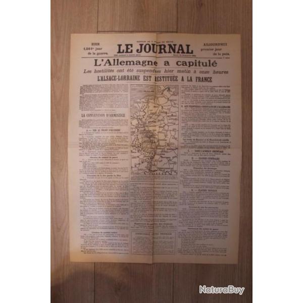 "Le Journal "  12 novembre 1918 - Armistice - Guerre 1914/1918 - Premire guerre mondiale