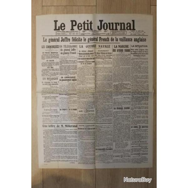Une Le petit Journal - 29 aout 1914 - Premire Guerre Mondiale