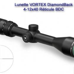 Lunette VORTEX DiamondBack 4-12x40 - Réticule Dead-Hold BDC