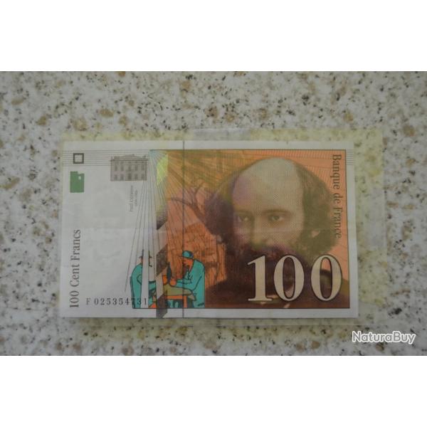 france - billet  100 francs CEZANNE