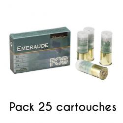 25 munitions FOB Brenneke Emeraude 34g 12/70 