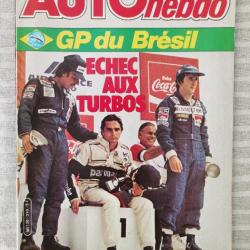 Auto Hebdo GP du Brésil Echec aux Turbos numéro 310 1982