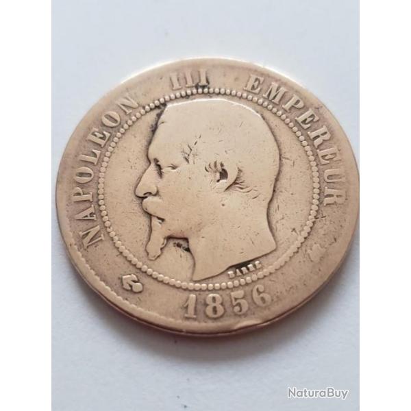 Pice de 10 centimes NAPOLEON III EMPIRE FRANAIS 1856 -