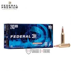 20 Munitions FEDERAL Power Shok Cal 243 Win 100Gr Soft Point