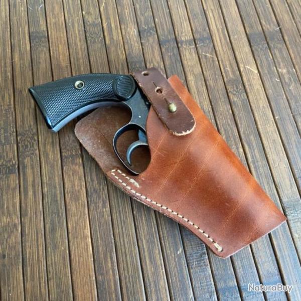 COLT NEW POLICE POSITIVE SNUBNOSE GROSSE CARCASSE VP 32 S&W LONG + HOLSTER CUIR