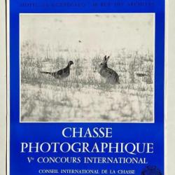 Affiche CHASSE photographique - Affiche Concours international 1968 - Musée de la chasse lièvre