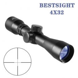 4x32 Lunette Optique Chasse Fusil Airsoft Portée de vue, Télescope Visee + Rail 11mm/20MM