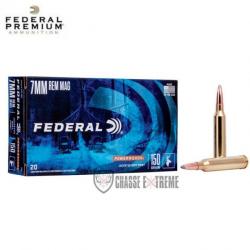 20 Munitions FEDERAL Power Shok Cal 7mm Rem 150Gr Jacketed Soft Point