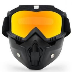 Masque Fascial Tactique Coupe-Vent Pour Moto Paint Ball Protection Ski Activités Plein Air clipsable