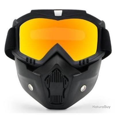 Annonce billes paintball : Masque Fascial Tactique Coupe-Vent Pour Moto Paint Ball Protection Ski Activit&eacute;s Plein Air clipsable