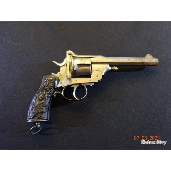 Peu courant grand revolver  brisure avec ejecteur collectif calibre 11mm - revolver  systme