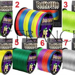 Fil de Peche Multifilament PE 8 brins 1000m, Couleur: Au Choix, Modele: 0.45mm 30.3kg