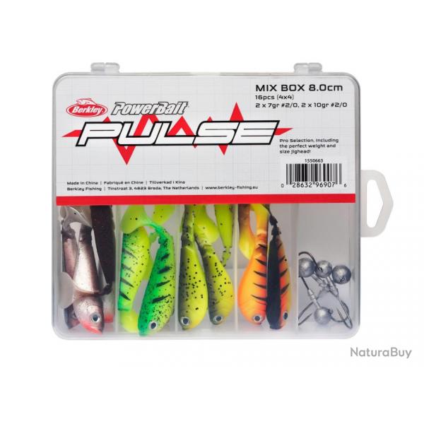 Leurre Souple Berkley Pulse Shad Box 8Cm+Jigheads Assortis