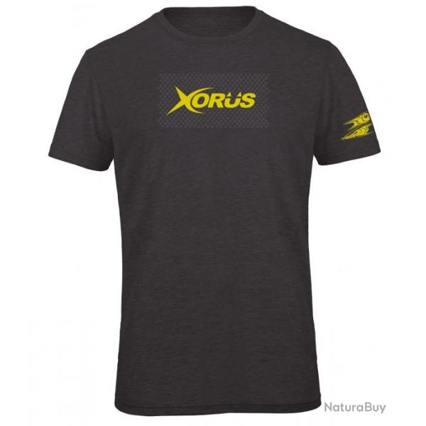 T Shirt Ultimate Fishing Xorus Gris Anthracite Chine Et Jaune