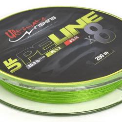 Tresse Ultimate Fishing Uf Pe Line X8 150M Chartreuse 16,9LBS