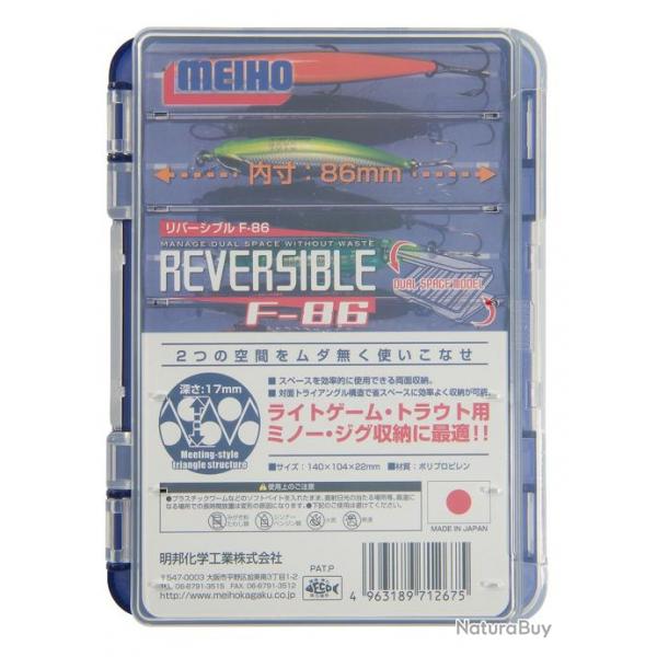 Boite Meiho Reversible F-86 Blue / Clear Lid