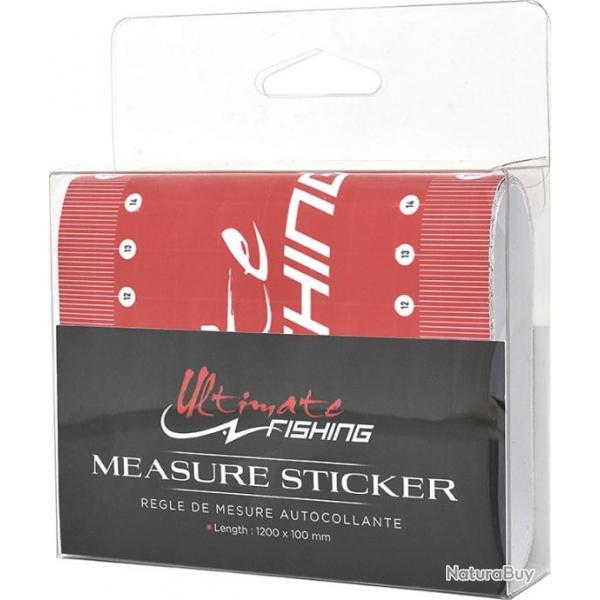 Regle De Mesure Ultimate Fishing Measure Sticker Uf - Rouge/Noir