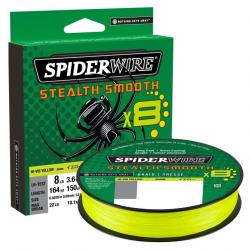 Tresse Spiderwire Stealth Smooth 8 Yellow 150M 12/100-10,3KG