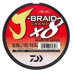Tresse Daiwa J braid Grand X8 Chartreuse 135M 18/100-12,5KG
