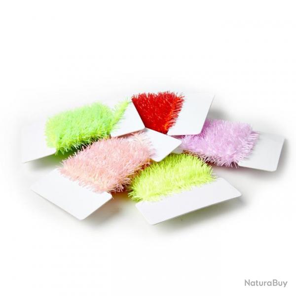 Gummy Chenille 15 mm De Charette FLUO BLANC