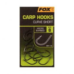 Hamecon Fox Carp Hooks Curve Shank Short N°8