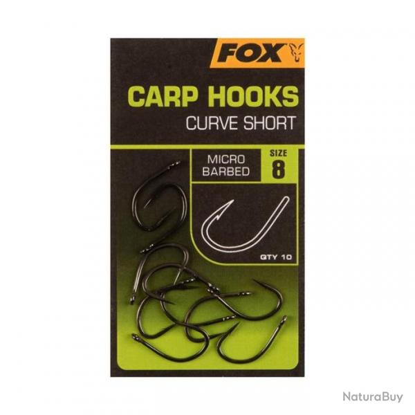 Hamecon Fox Carp Hooks Curve Shank Short N8