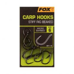 Hamecon Fox Carp Hooks Stiff Rig Beaked N°6