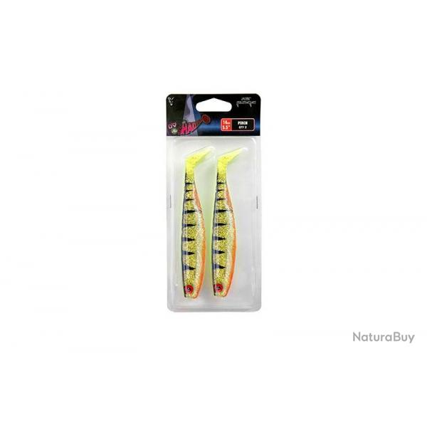 Leurre Souple Fox Rage Pro Shad 14cm x2 UV PERCH