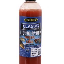 Additif Liquide Fun Fishing Classic Liquid Syrup 480ml Moule Crabe