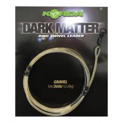 Montage Korda Dark Matter Leader 8 Ring Swivel 40Lb - 50Cm GRAVEL
