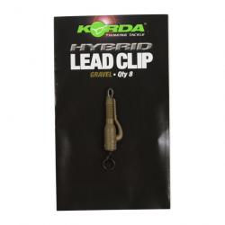 Kit Clip Plombs Korda Hybrid Lead Clips GRAVEL