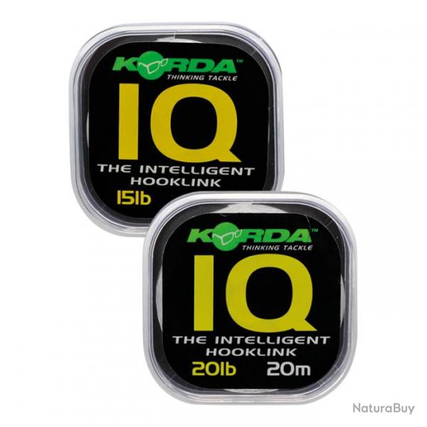 Fluorocarbon Korda IQ - The Intelligent Hooklink 20M 15LBS