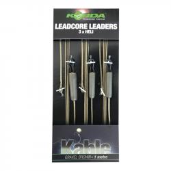 Montage Helicoptere Korda Leadcore Leader Heli Gravel X3 - 1M GRAVEL