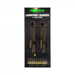 Montage Helicoptere Korda Leadcore Leader Heli Safe 1M x2 GRAVEL