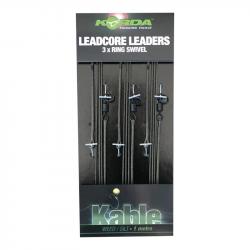 Montage Korda Leadcore Leader Ring Swivel X3 - 1M WEED SILT
