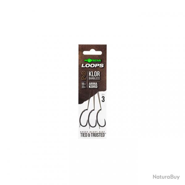 Bas de Ligne Korda Loop Rigs Klor Barbless N2