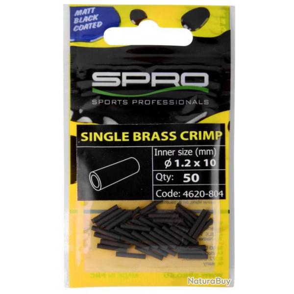 Sleeve Spro Matte Black Single Brass Crimp 1,8MM