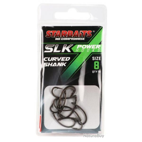 Hamecon Simple Starbaits Power Hook Ptfe Coated Curved Shank N8