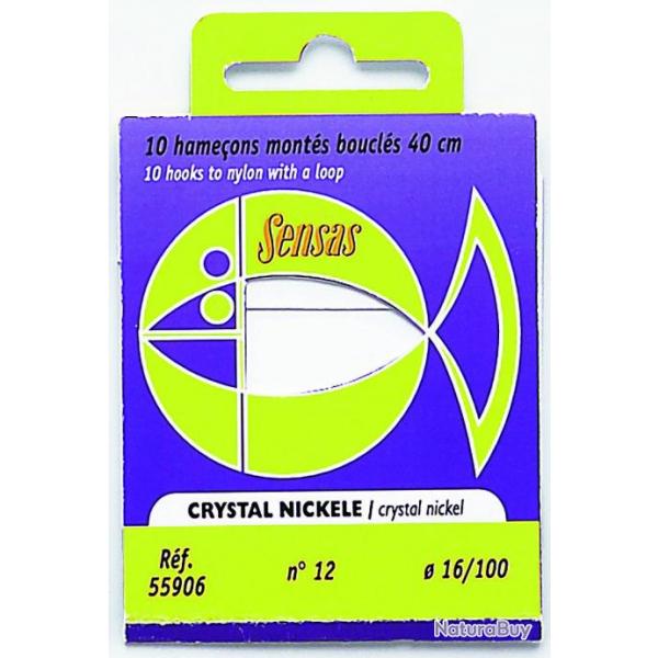 Hamecon Monte Sensas Crystal Nickele 40Cm N12 16/100