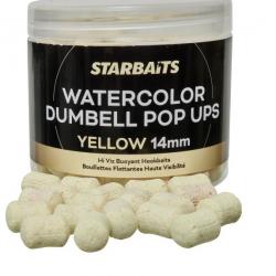 Dumbells Flottant Starbaits Watercolor Dumbell Pop Ups 14Mm 70G JAUNE