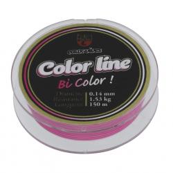 Monofilament Pezon & Michel Eaux Vives Color Line Rose Blanc 14,8/100-1,5KG