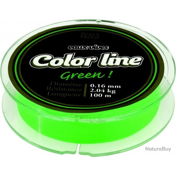 Monofilament Pezon & Michel Eaux Vives Color Line Green 16,5/100-2KG
