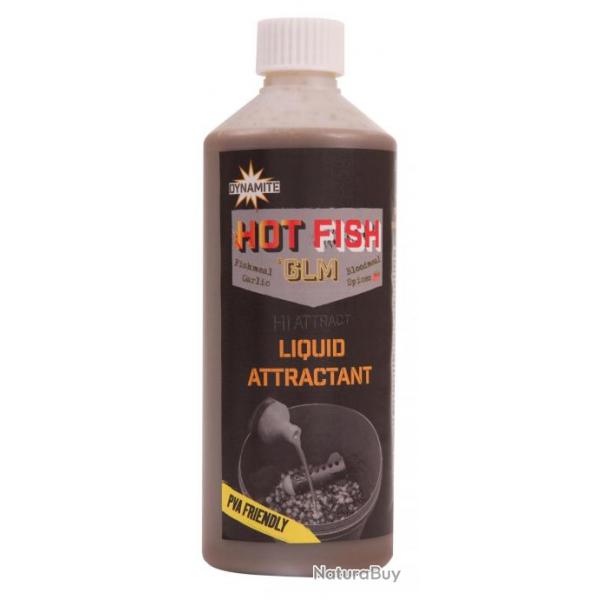 Attractant Liquide Dynamite Baits Hot Fish & Glm 500Ml